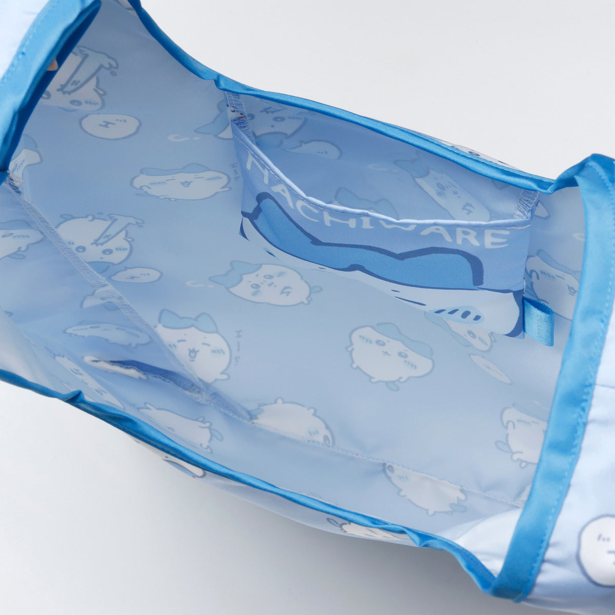 ちいかわ エコバッグ ハチワレ総柄 ブルー