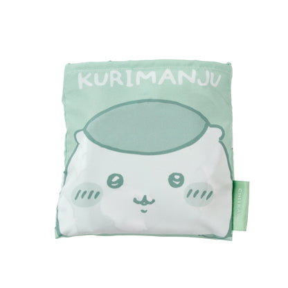 ちいかわ エコバッグ くりまんじゅう総柄 グリーン