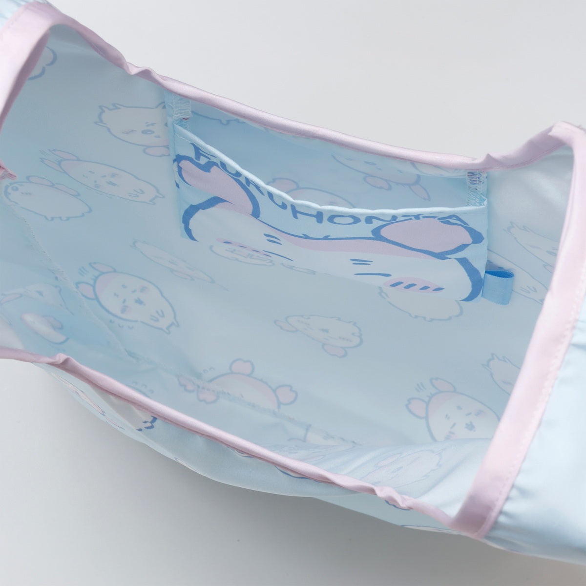 ちいかわ エコバッグ 古本屋総柄 ペールブルー