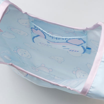 ちいかわ エコバッグ 古本屋総柄 ペールブルー