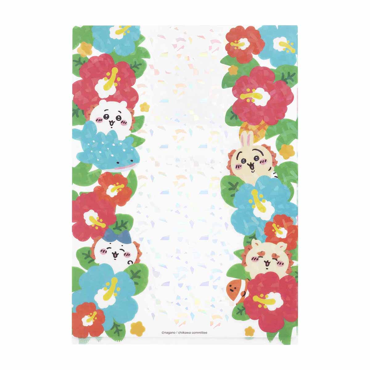 吉伊卡哇 風獅爺的伴手禮店 全息透明文件夾(扶桑花)