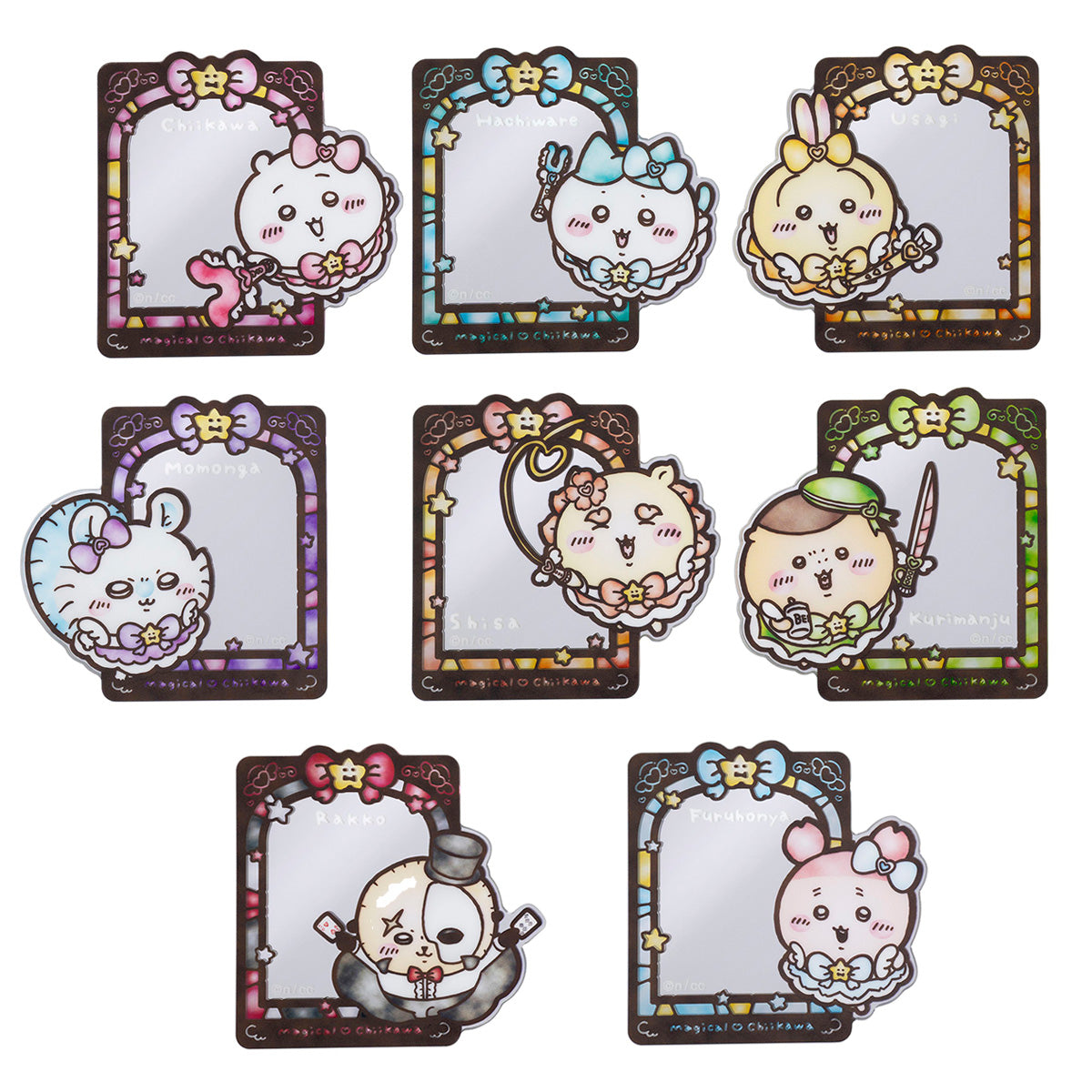 Chiikawa Magical Chiikawa Trading Stained Glass Style Mirror Stickers (All 8 Types)