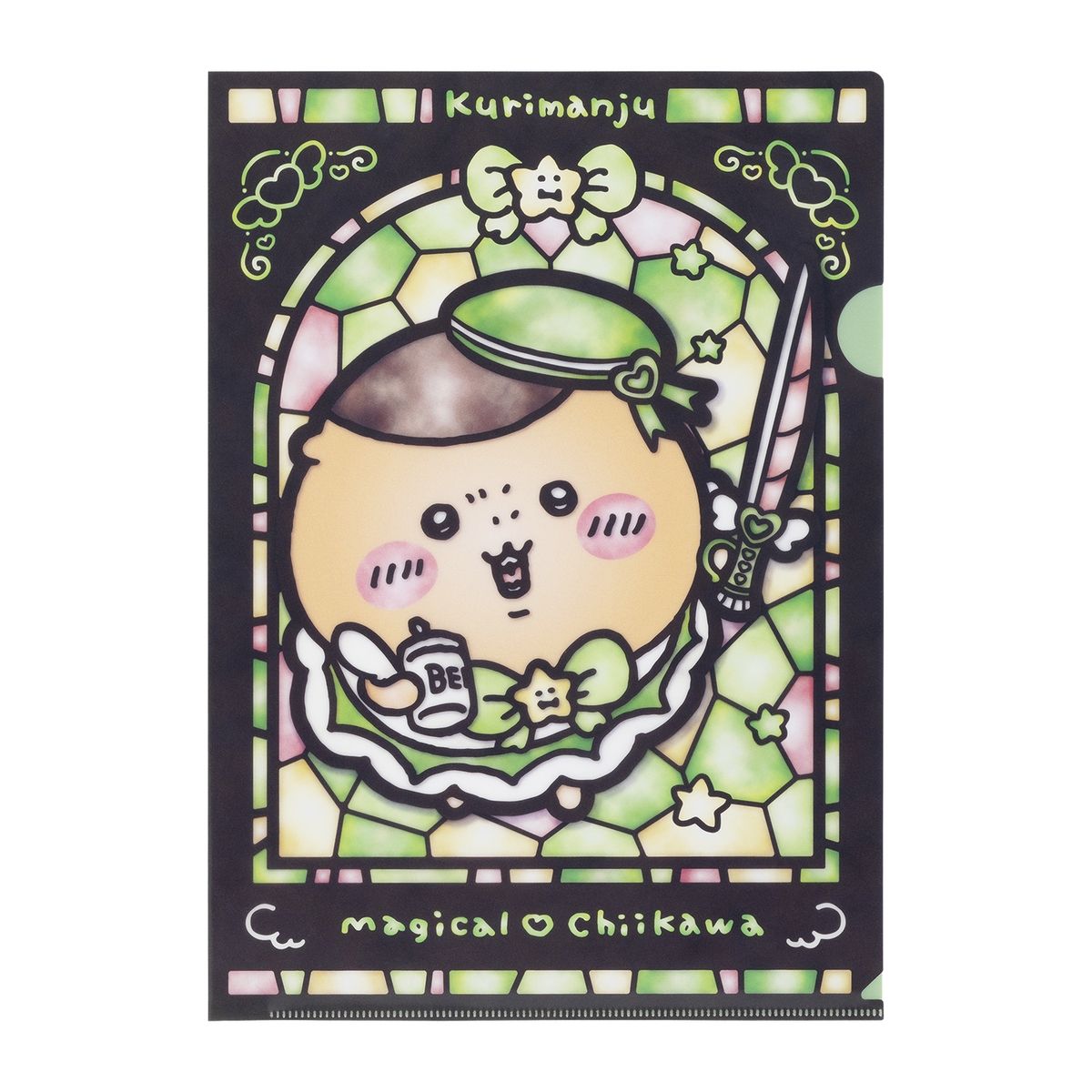 Chiikawa Magical Chiikawa Stained Glass Style Clear File (Kurimanju)