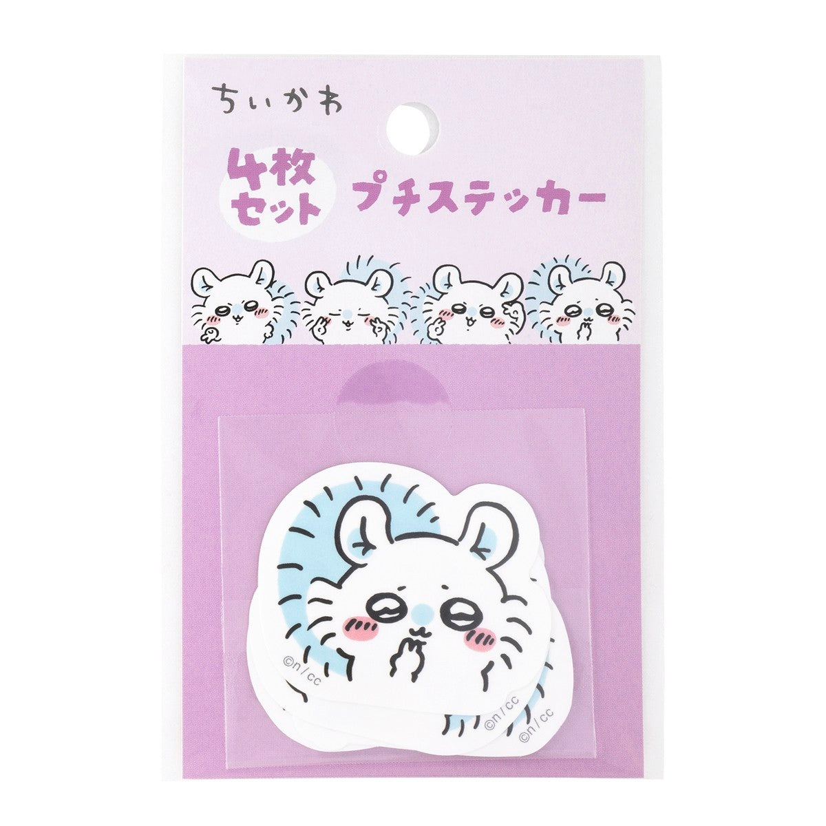 치이카와 4매 세트 미니 스티커 (피스 모몽가)