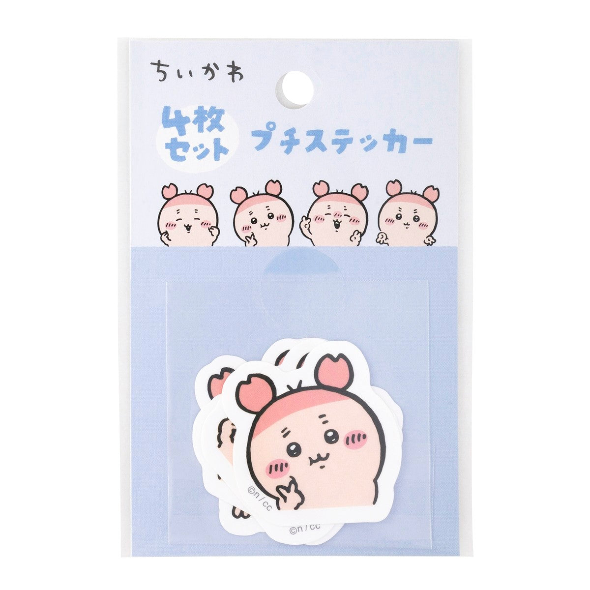 치이카와 4매 세트 미니 스티커 (피스 카니)