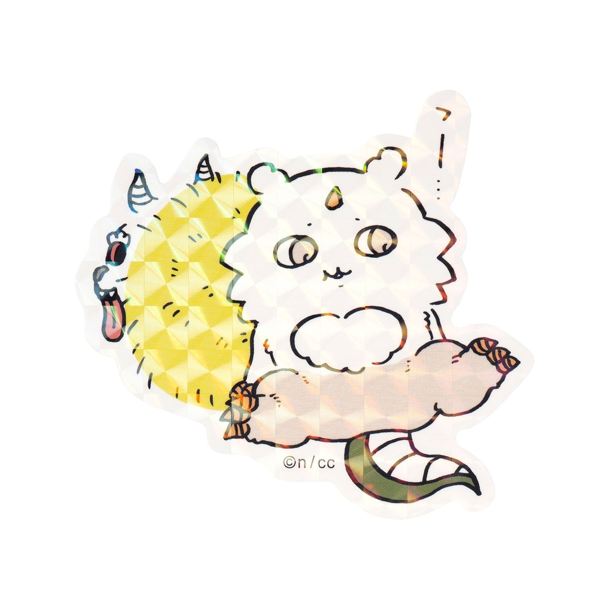 치이카와 스마트폰에 붙이는 사이즈의 홀로그램 스티커 (아노코와 데카츠요)