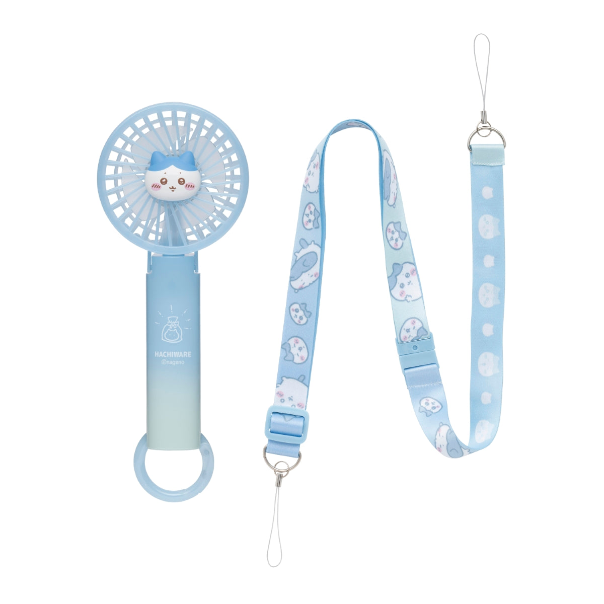 吉伊卡哇 果凍色手持風扇(小八貓)