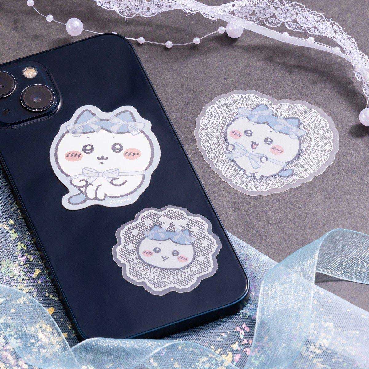 ちいかわ Go!HARAJUKU スマホに貼れるサイズの3枚セットステッカー(リボン ハチワレ)