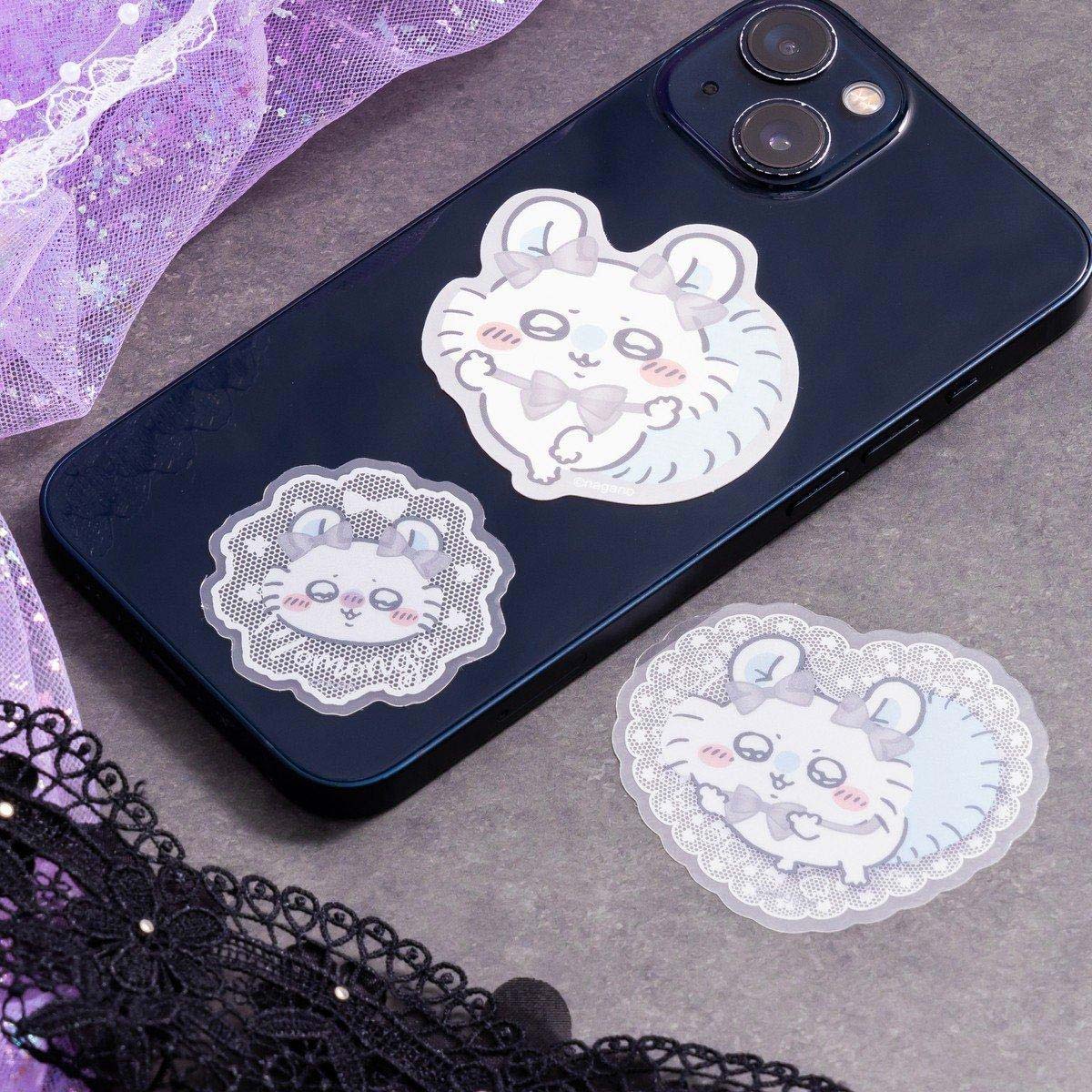 ちいかわ Go!HARAJUKU スマホに貼れるサイズの3枚セットステッカー(リボン モモンガ)