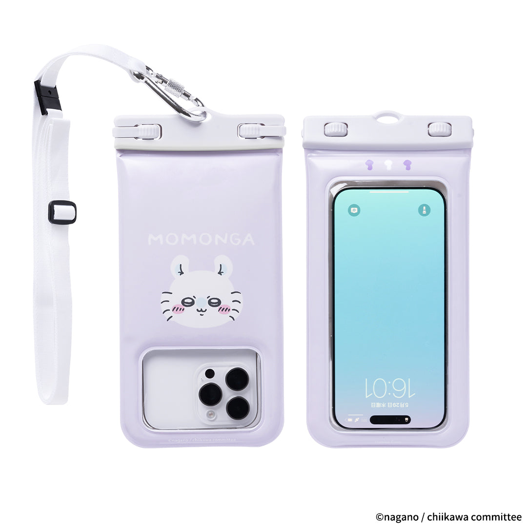 ちいかわ DIVAID フローティング防水ケース ショルダーストラップ付き(モモンガ・フェイス)