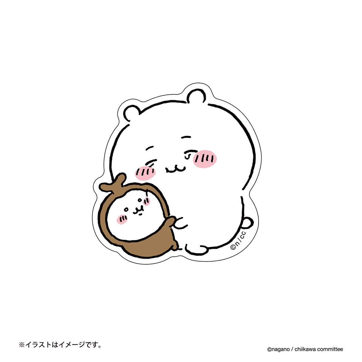 치이카와 스마트폰에 붙일 수 있는 스티커 (치이카와와 딱정벌레)