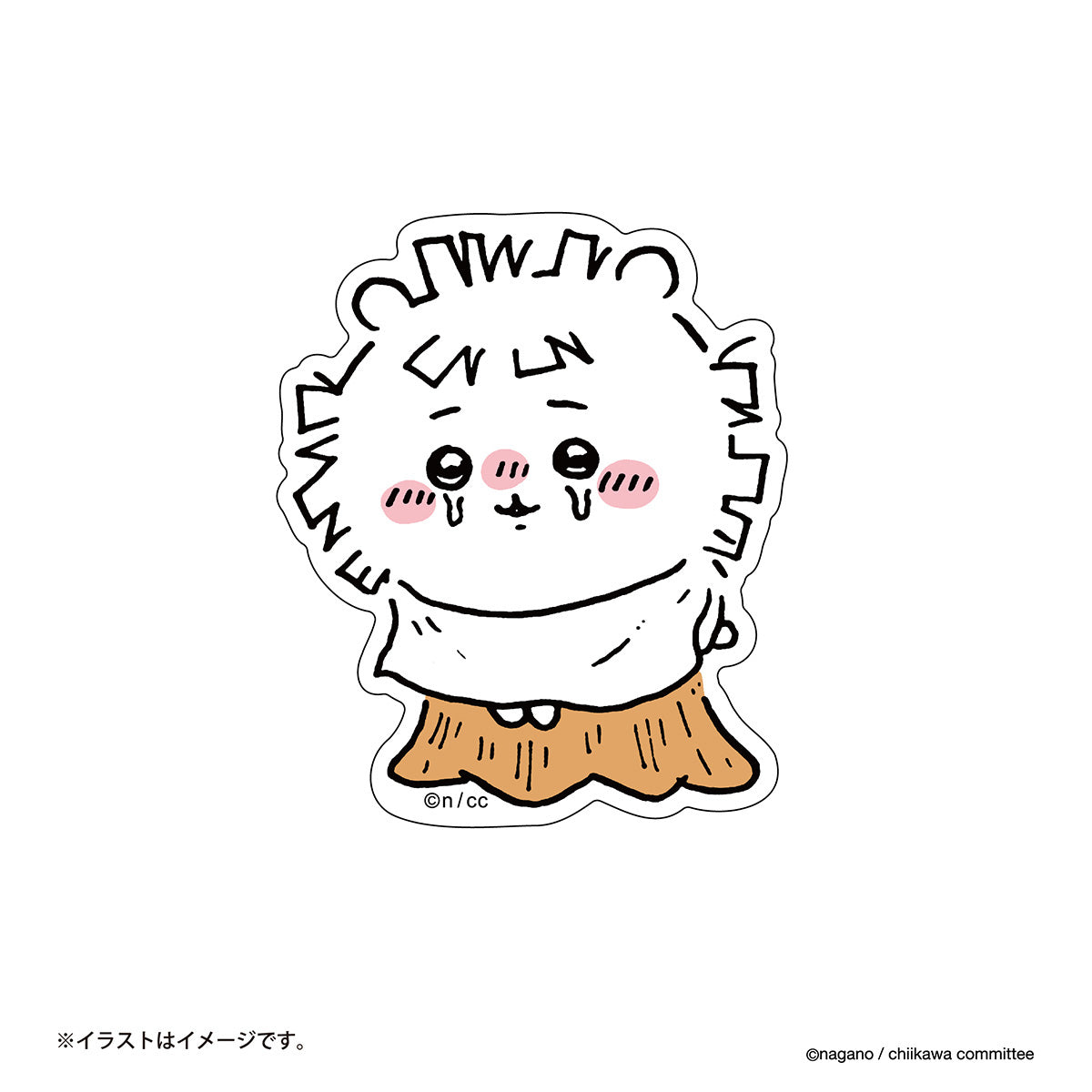 치이카와 스마트폰에 붙일 수 있는 스티커 (더벅머리 치이카와)