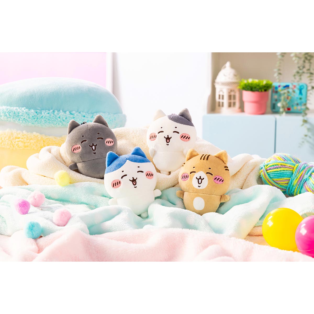 【予約】ちいかわ ハチワレとごきげんななかまマスコット(4個セット)【2024年2月上旬より順次発送予定(発送延期の場合もキャンセル不可)】【通常商品と同時購入・配送希望日指定不可】【キャンペーン対象外】