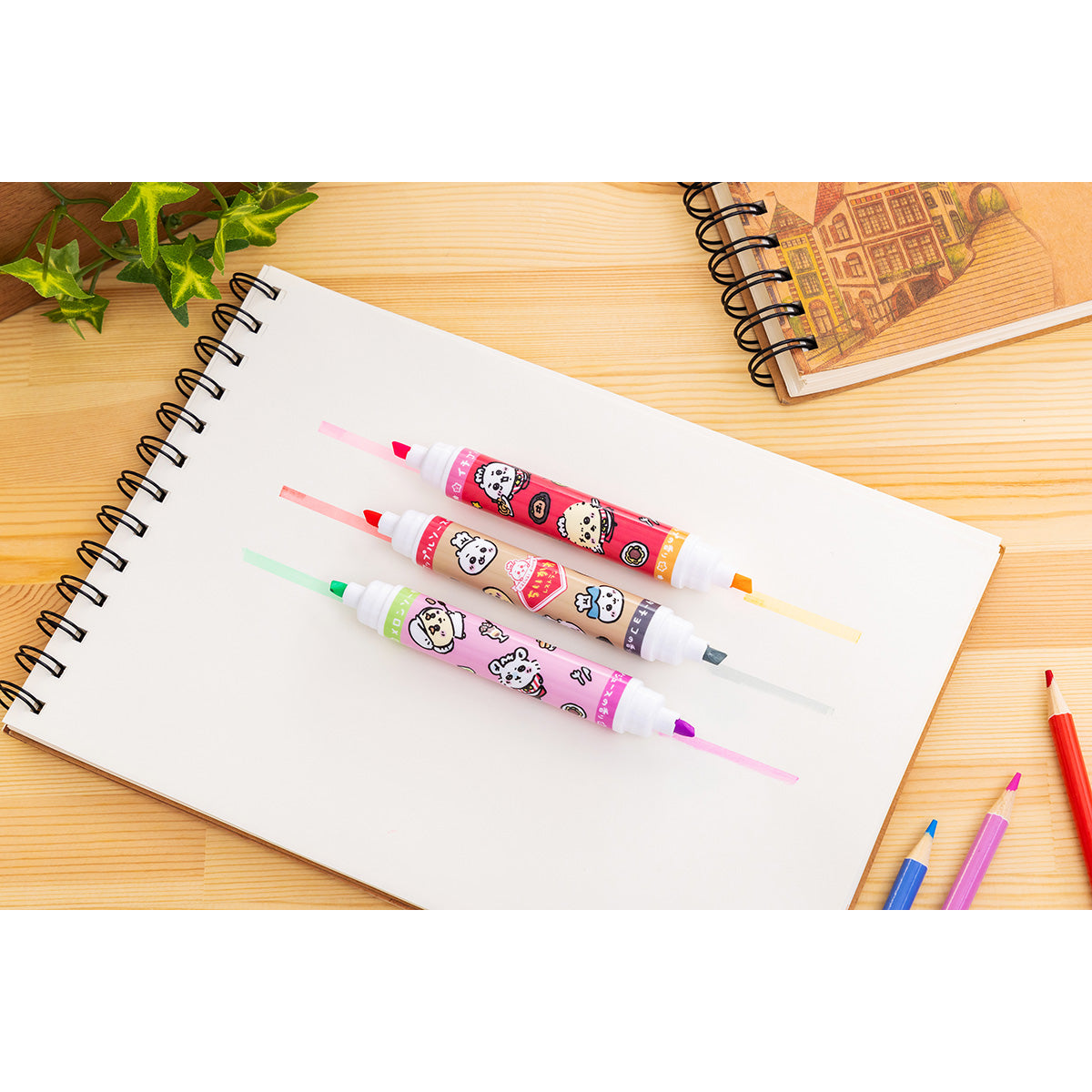 ちいかわ ちいかわレストラン 香り付き2色マーカー(レッド/グレー)