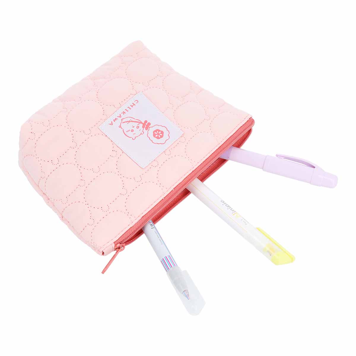 吉伊卡哇 竖条纹绗缝船型笔袋(吉伊卡哇)