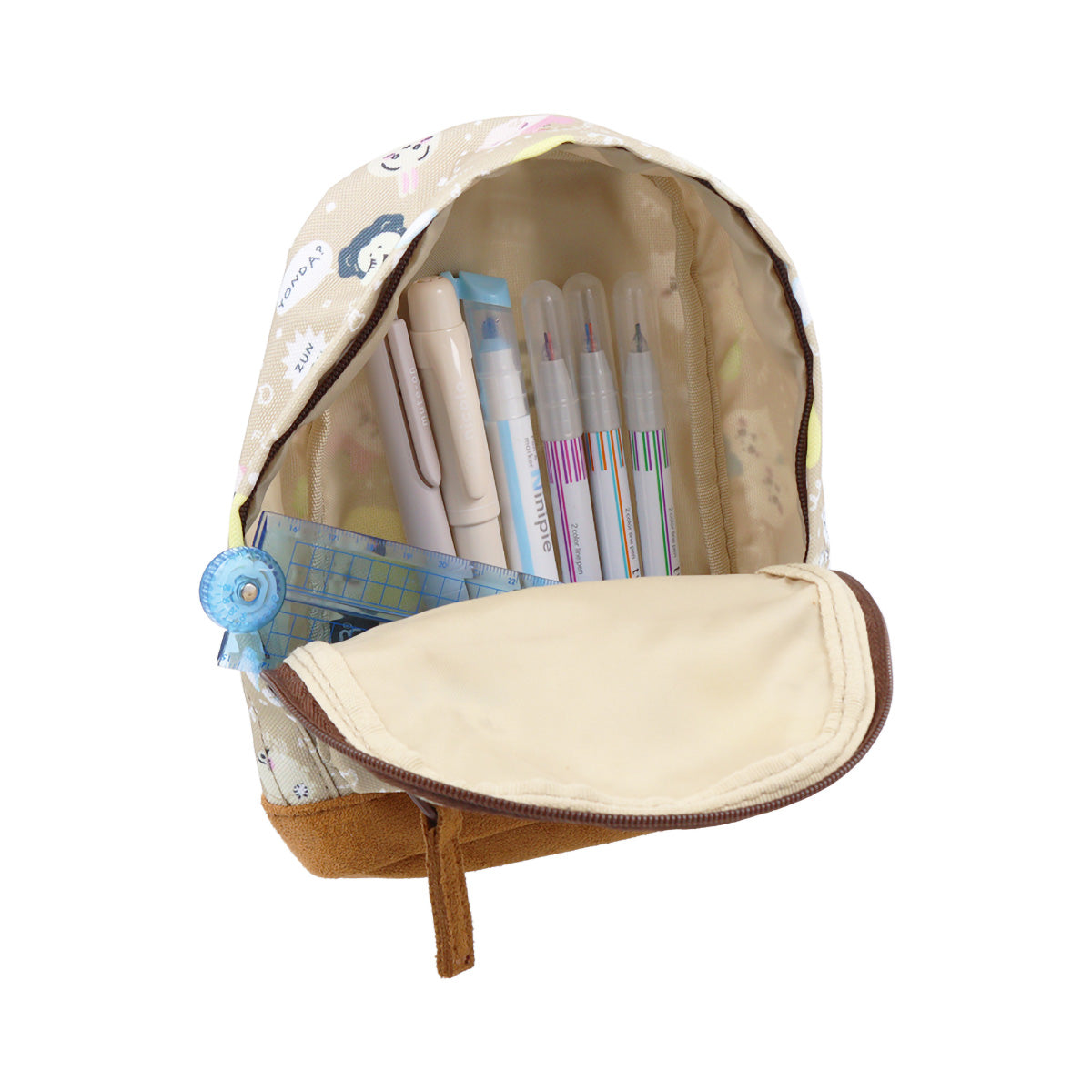 吉伊卡哇 笔袋 BACKPACK 底部绒面 OD28(米色)