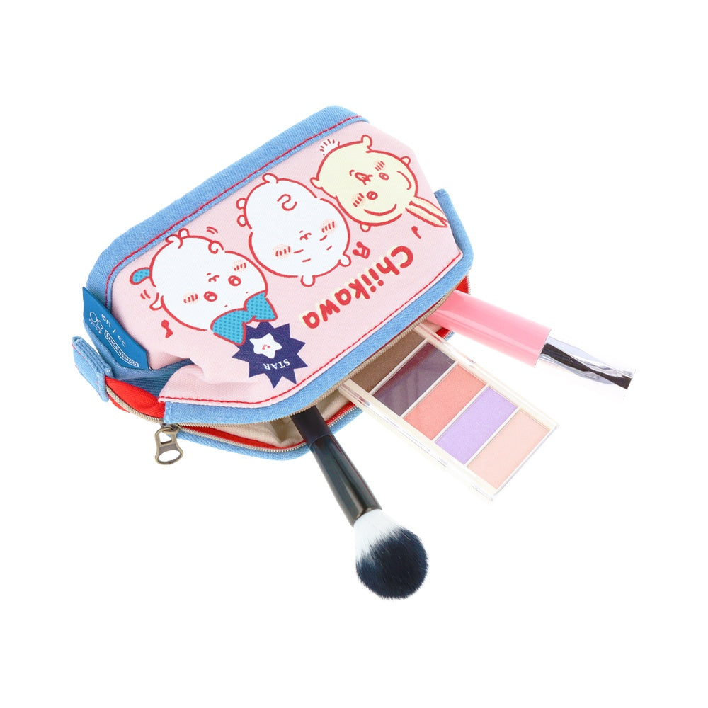 吉伊卡哇 牛仔布小袋 帶鋼絲(真開心)