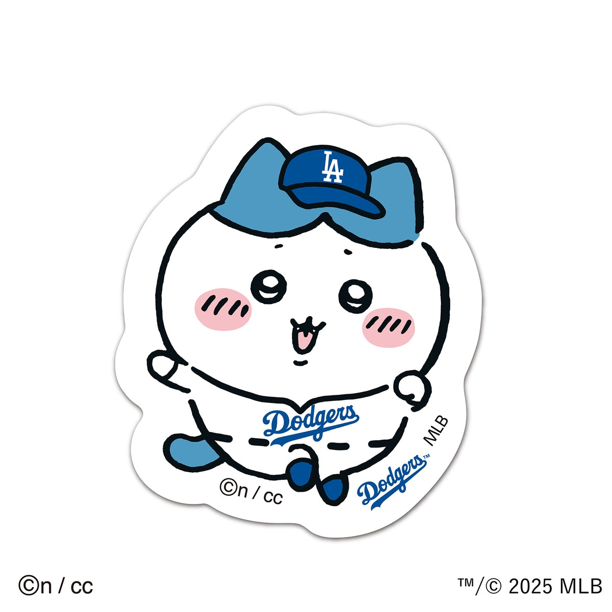 ちいかわ×MLB TOKYO SERIES ダイカットステッカー②ハチワレ(ドジャース)