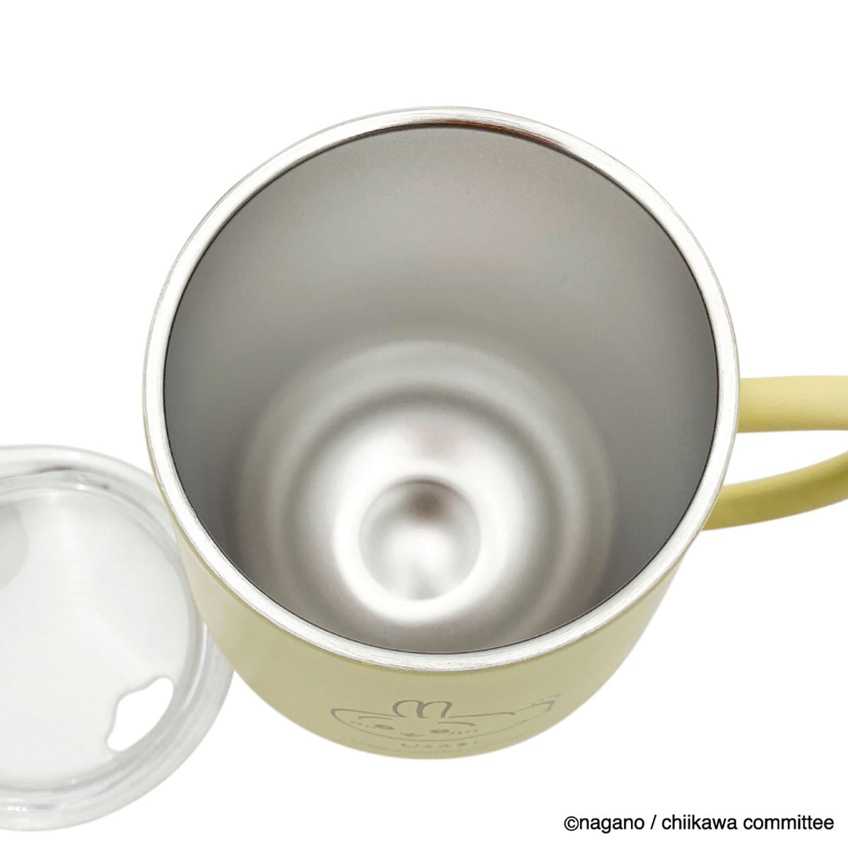 치이카와 뚜껑이 있는 스테인리스 머그 (헤차 우사기)