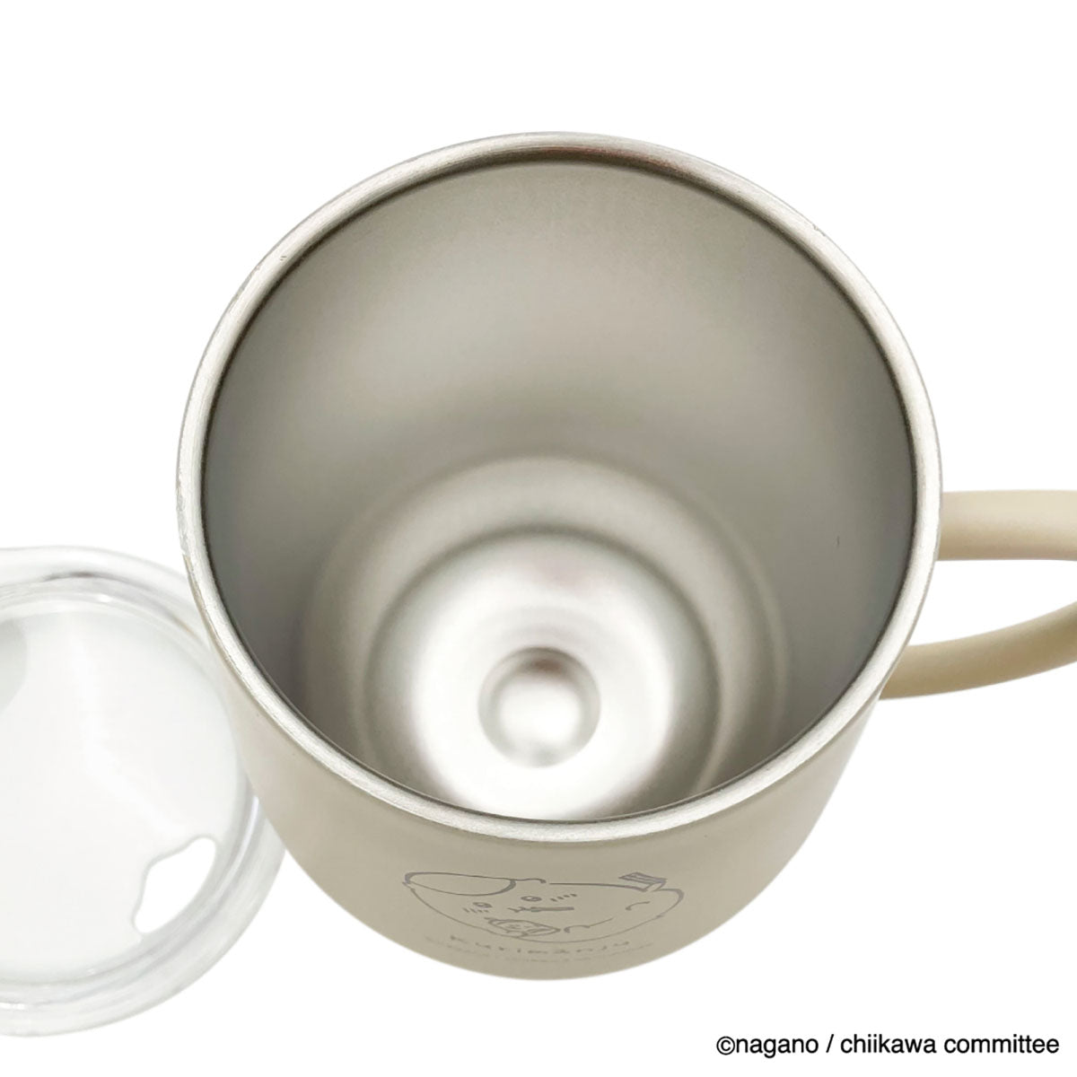 치이카와 뚜껑이 있는 스테인리스 머그 (고론 쿠리만쥬)