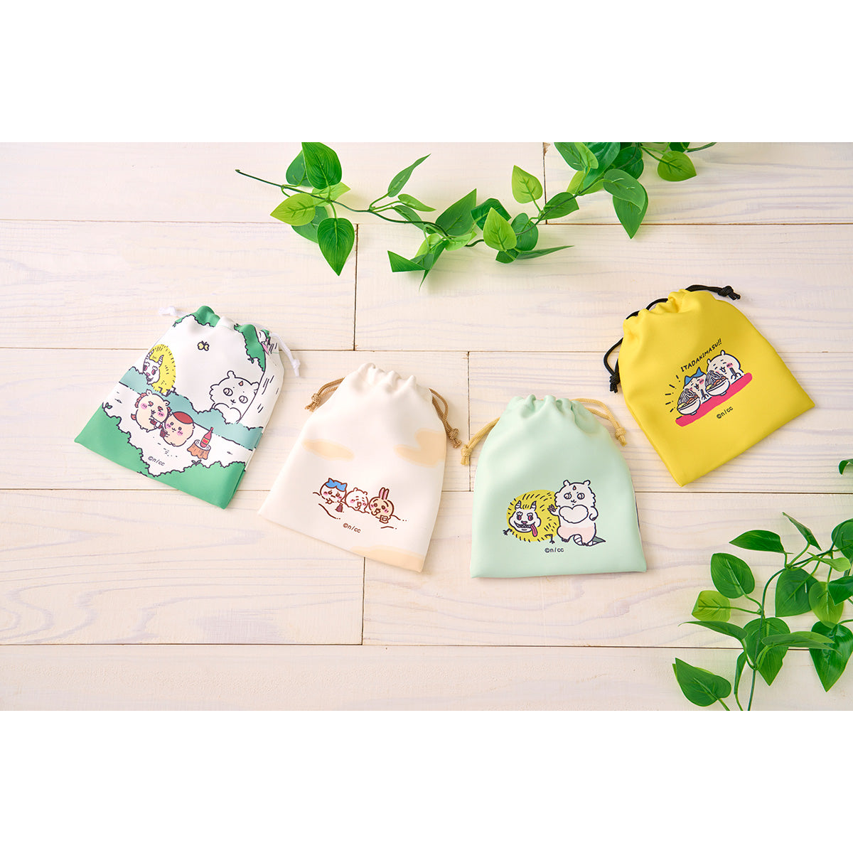 Chiikawa Excited to Go Out! Perfect Size Drawstring Bag (Rou)