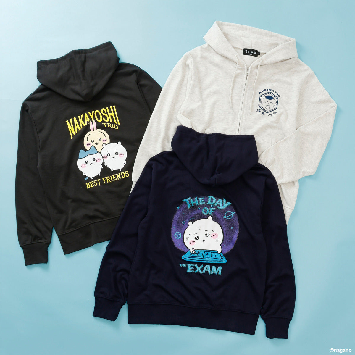 ちいかわ ZIPパーカー 試験だ ネイビー