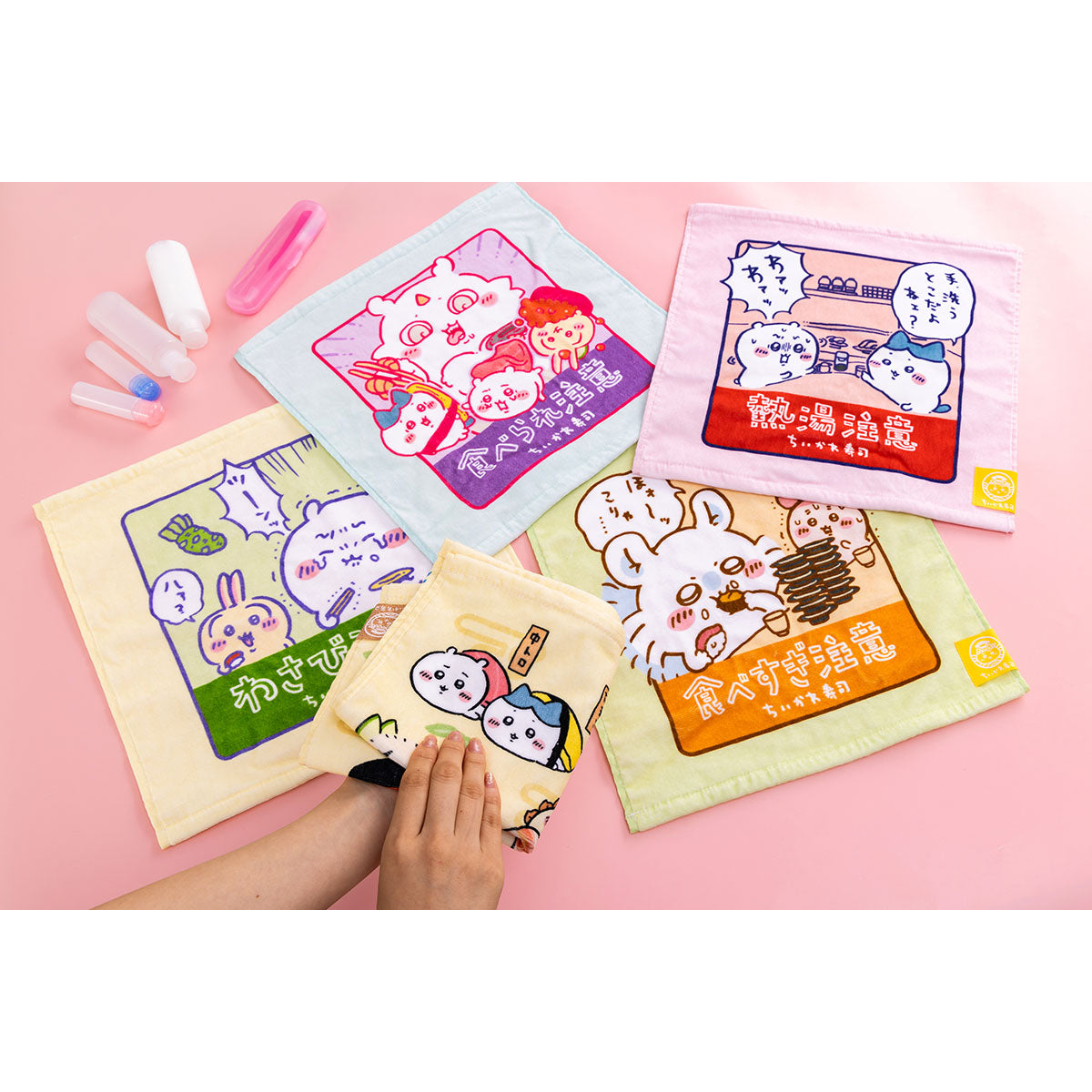 ちいかわ ちいかわ寿司 ハンドタオル(お寿司なみんな)