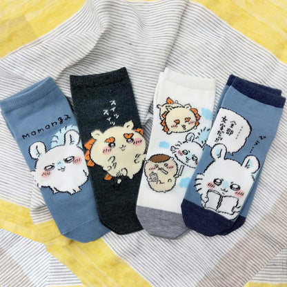 ちいかわ スニーカー丈ソックス（モモンガ本） メンズ用
