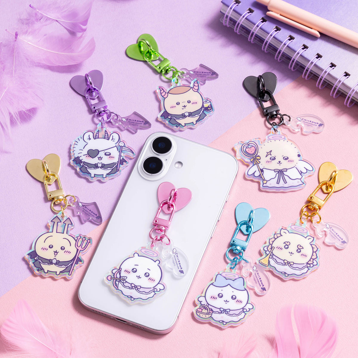 Chiikawa Angel & Demon Keyring Charm Keyholder (Demon Usagi)