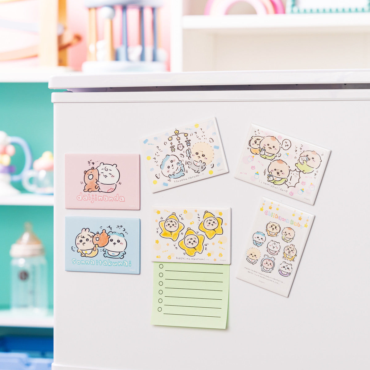 Chiikawa Chiikawa Baby Square Magnet (I'll get stronger...!!)