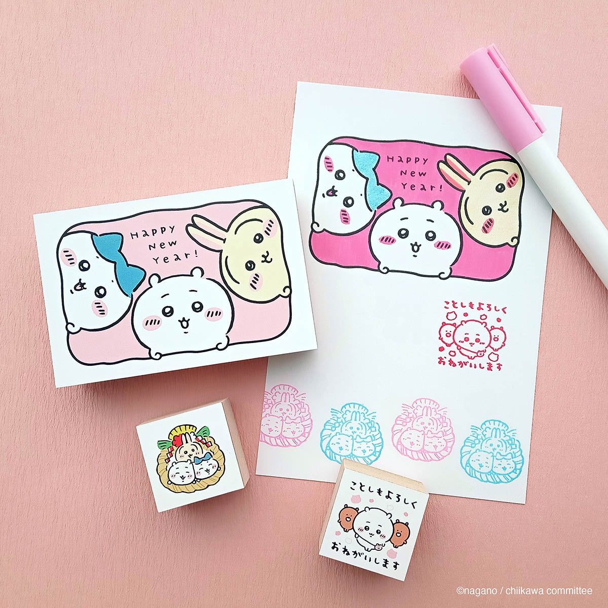 Chiikawa 2025 New Year's Stamp Set (6 pieces)