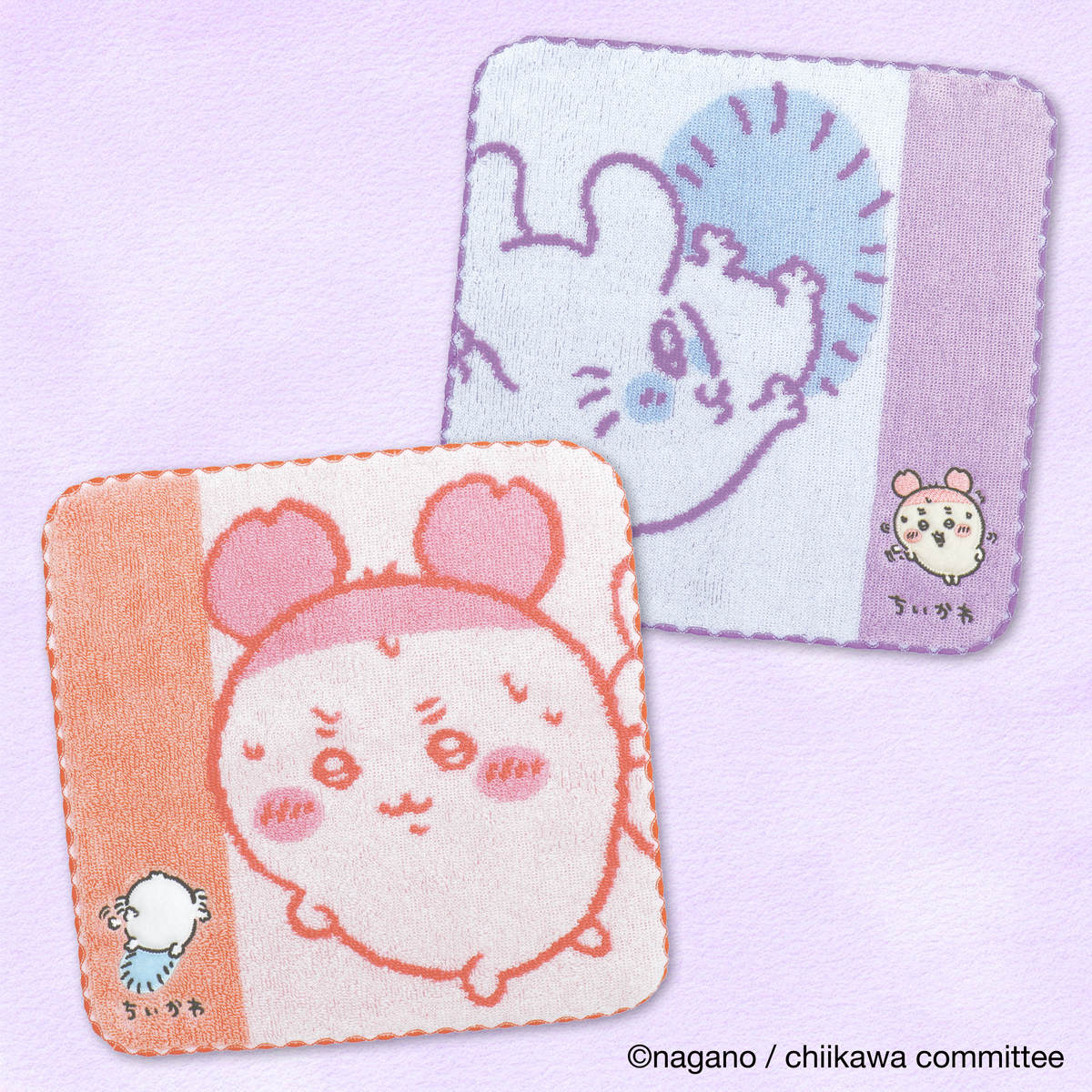 Chiikawa Towel Handkerchief (Angel / Pink)