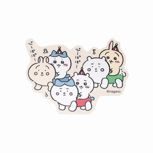 ちいかわらんど スマホに貼れるサイズなゆるカットステッカー(ぴーぽぽ)