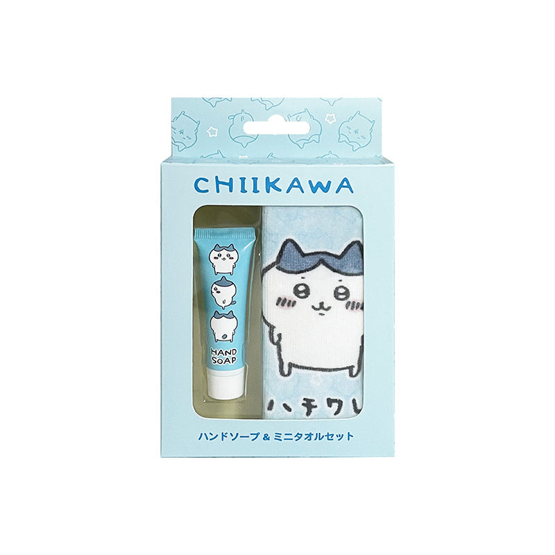 Chiikawa Hand Soap & Mini Towel Set (Hachiware)