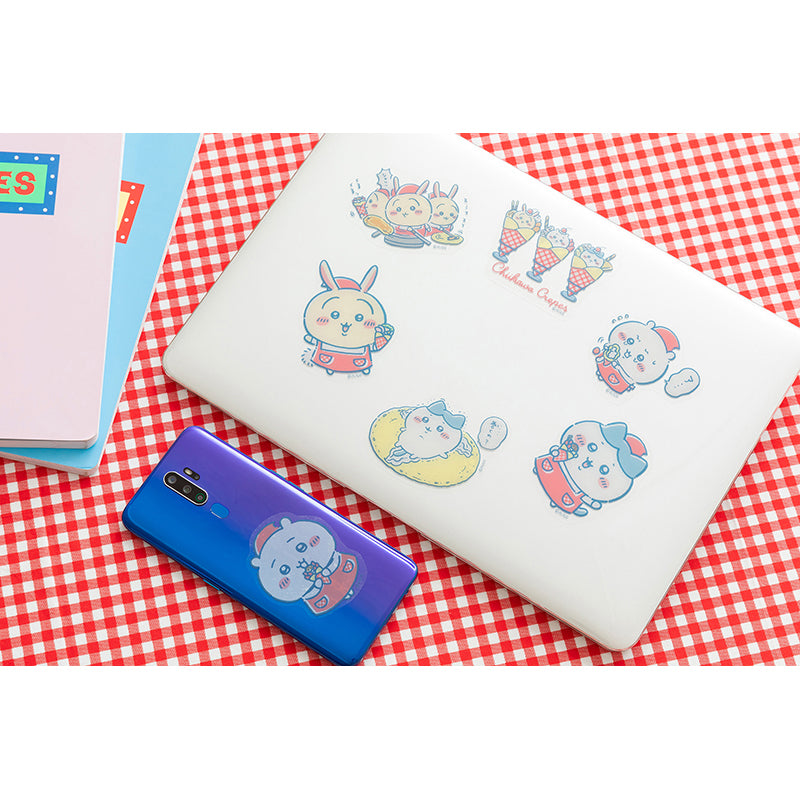 치이카와 크레페 스마트폰에 붙일 수 있는 사이즈의 스티커 (점원 하치와레)