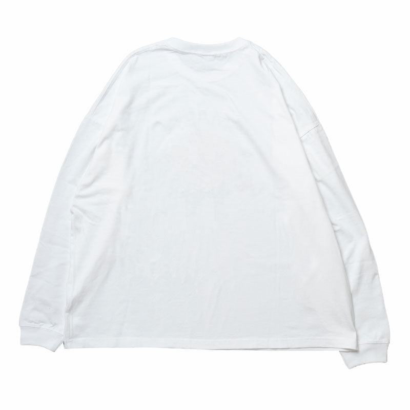 Chiikawa Tourism Big Silhouette L/S T-Shirt Smash (White)