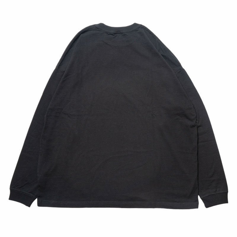 Chiikawa Tourism Big Silhouette L/S T-Shirt Tourism Logo (Black)