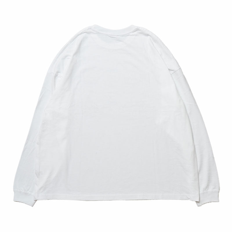 Chiikawa Tourism Big Silhouette L/S T-Shirt Spending Time at Home (White)