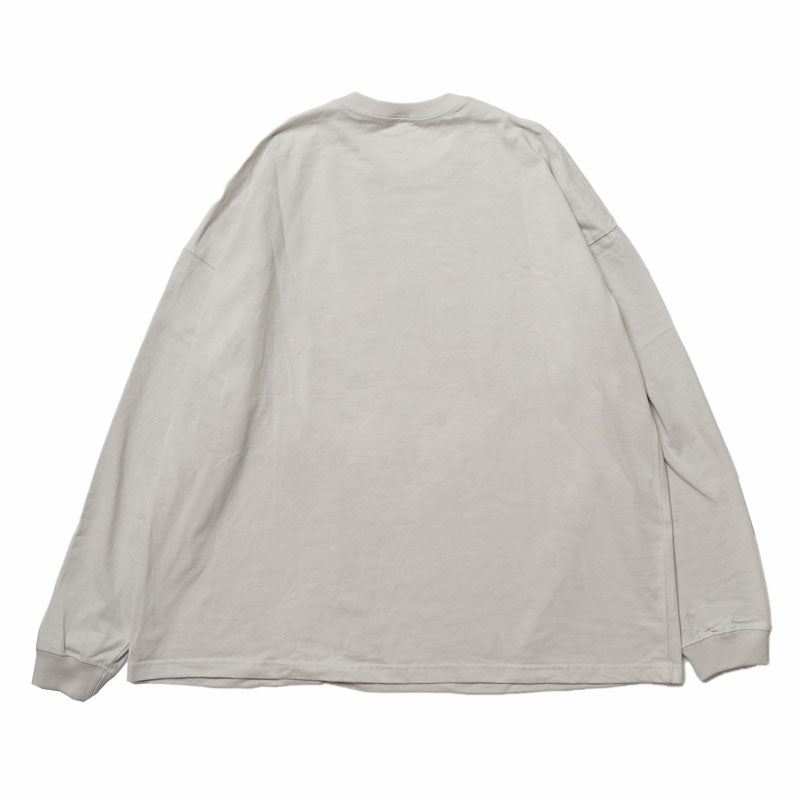 Chiikawa Tourism Big Silhouette L/S T-Shirt Usagi Snowboard (Gray)