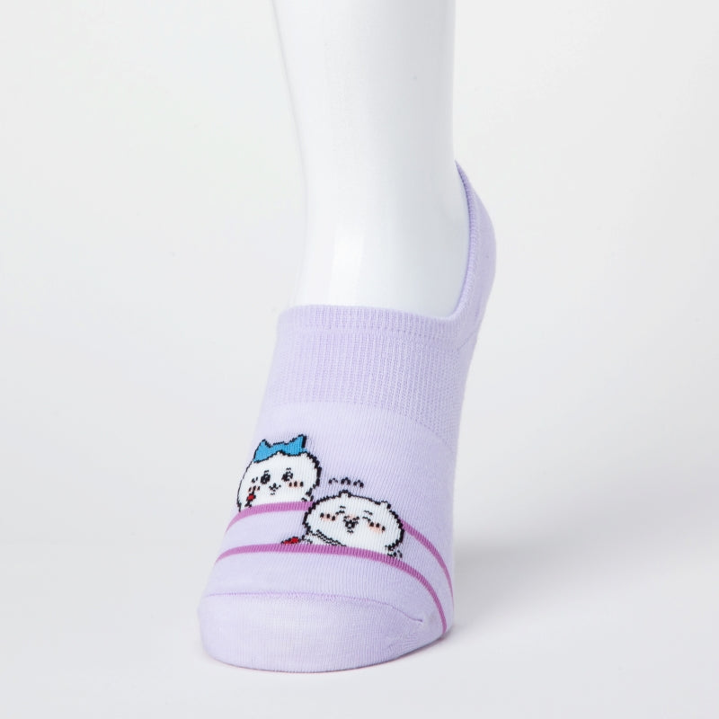 Chiikawa Cocopita Sneaker Length Socks (2 People Line Pattern)