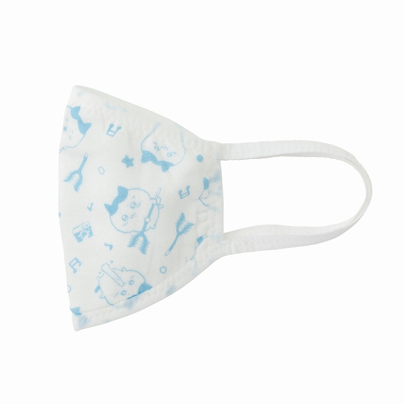 吉伊卡哇 抗菌防臭加工纱布口罩 M号(哈奇喵)