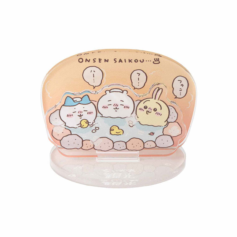 Chiikawa Tourism Layered Acrylic Stand (Hot Springs Are the Best)