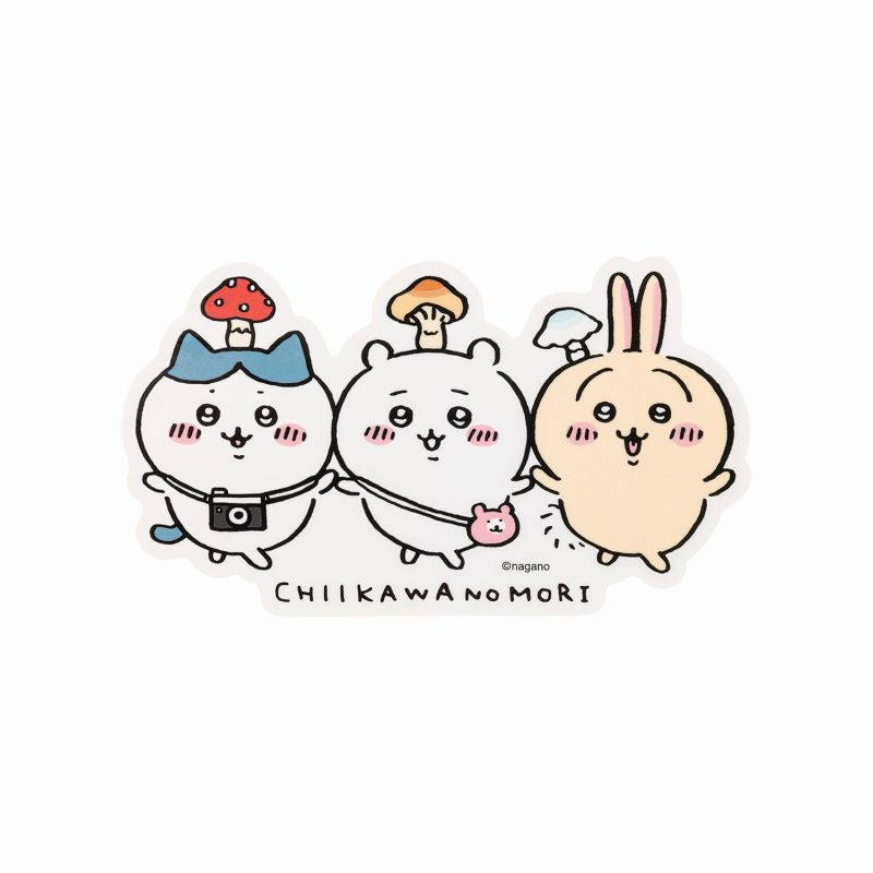 ちいかわ ゆるカットビッグステッカー (きのこたち)