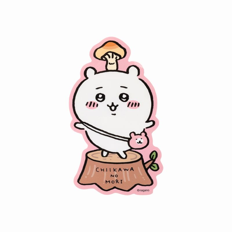 ちいかわ ゆるカットビッグステッカー (きのこちいかわ)