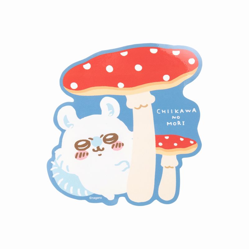 Chiikawa Yuru-Cut Big Sticker (Mushroom Momonga)