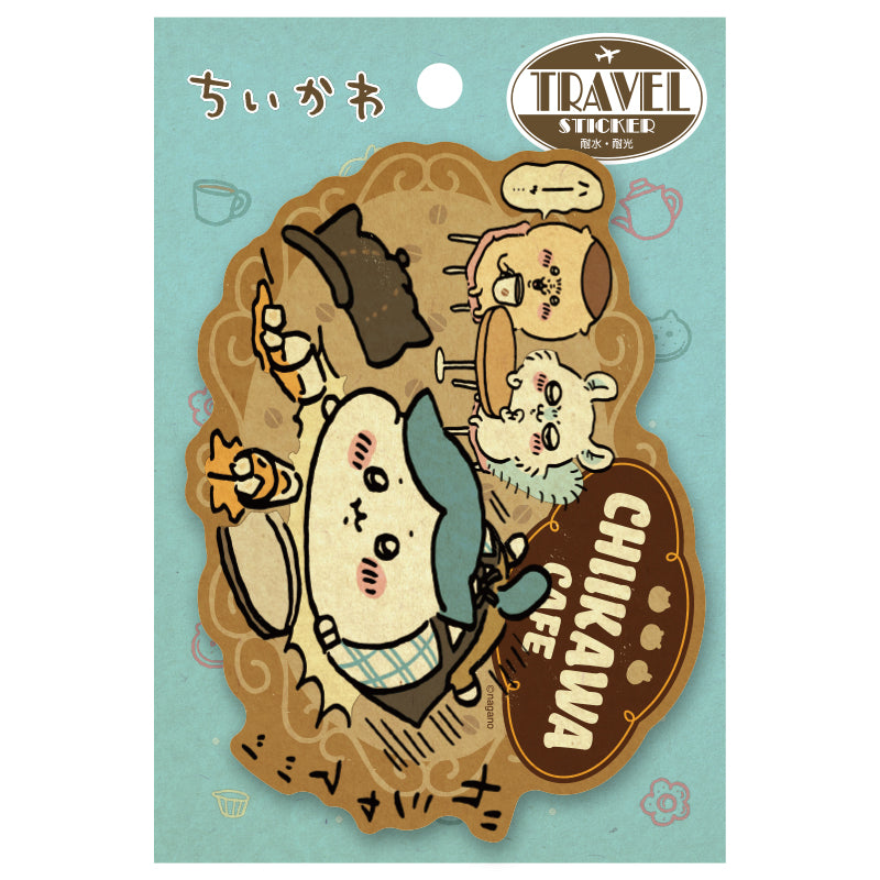 Chiikawa Travel Sticker Hachiware, Kurimanju, and Momonga