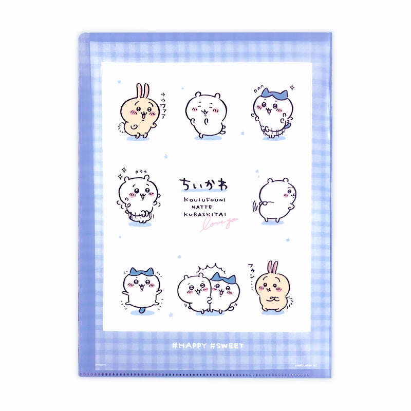 吉伊卡哇 5格透明文件夾(格子)