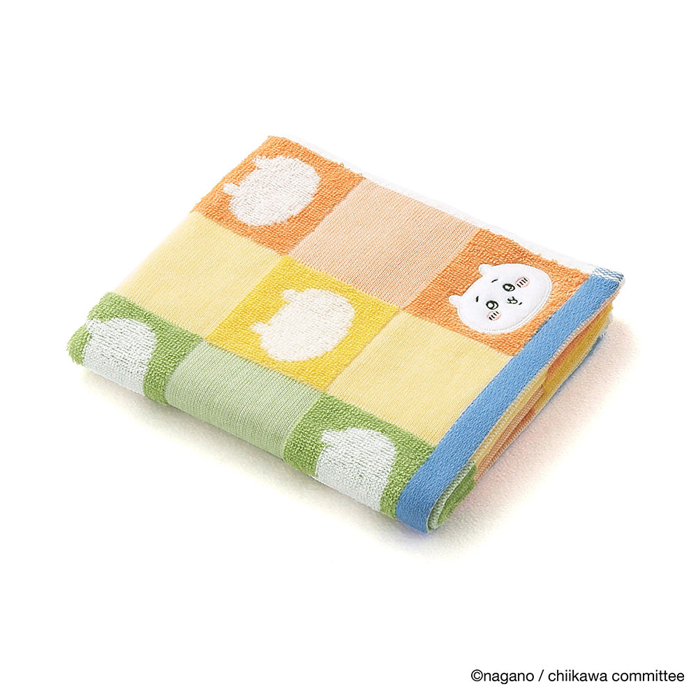 ちいかわ フェイスタオル(パターン オレンジ)