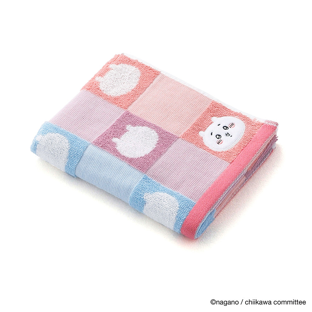 ちいかわ フェイスタオル(パターン ピンク)