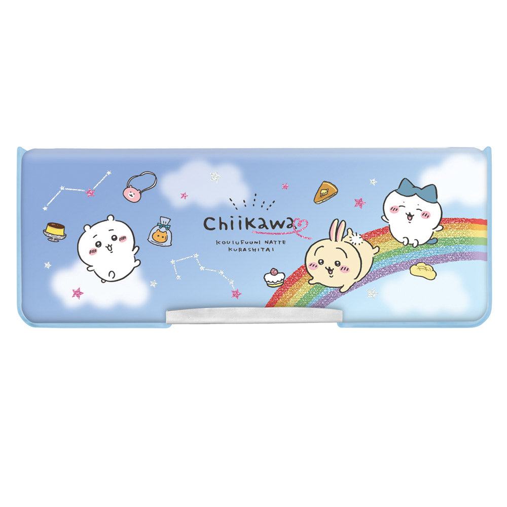 Chiikawa Compact Double-Opening Pen Case (Blue)